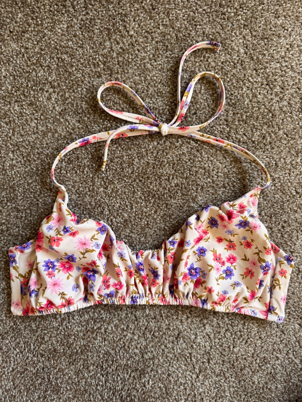 Floral bikini top